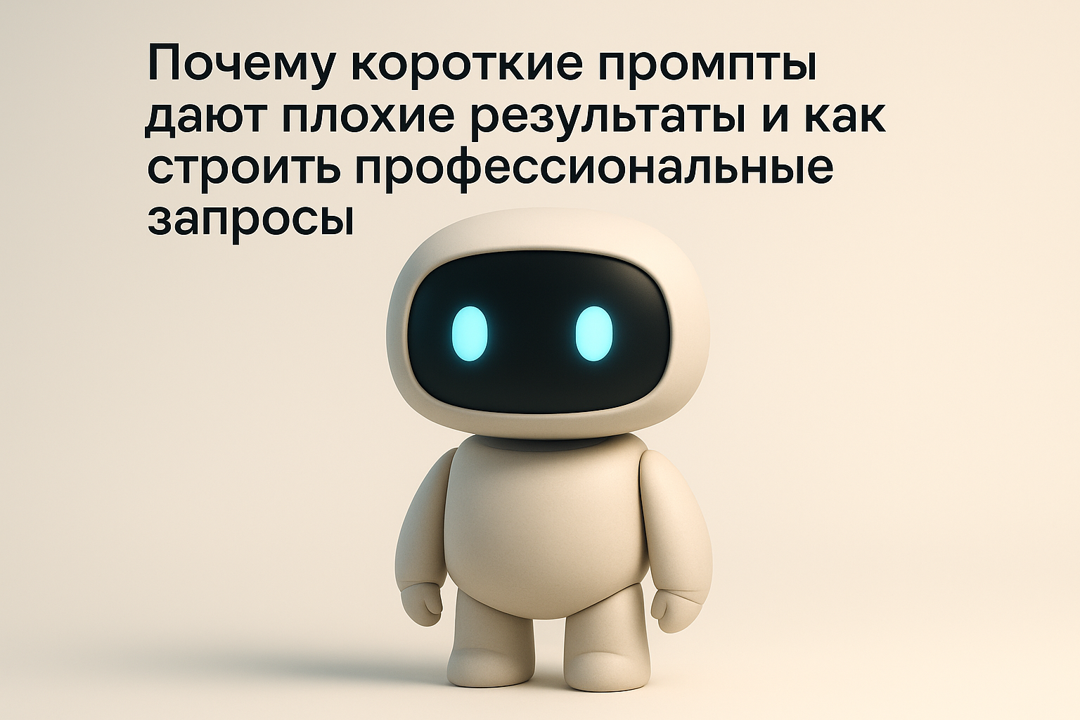 Почему короткие промпты дают плохие результаты и как строить профессиональные запросы